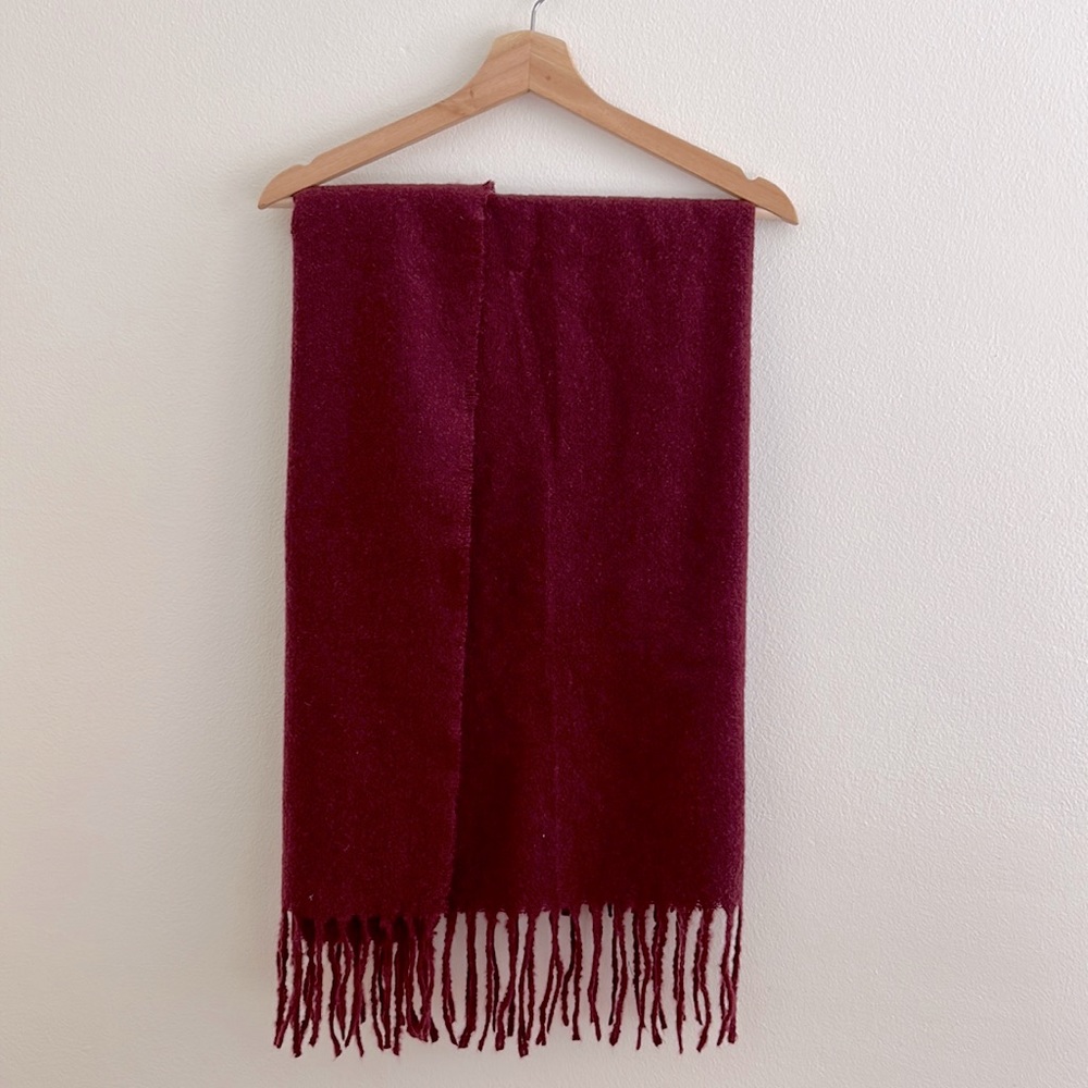 Burgundy winter scarf
